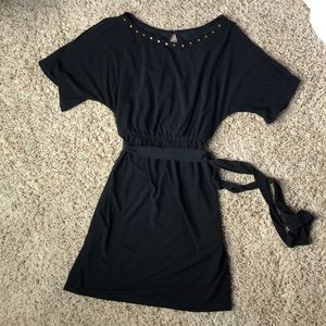 BCX Little Black Dress with Gold Embellishments